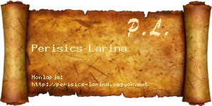 Perisics Larina névjegykártya